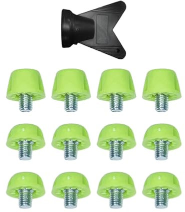 Perfeclan 12x Zubehör für Laufschuhe, Rugby-Stollen, stabile, rutschfeste M5-Fußballschuh-Stollen, Fußball-Stollen für Wettkampf-Sportschuhe, Grün