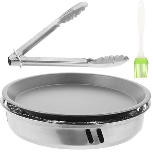 KONTONTY 1satz Tragbarer Edelstahl Grill Für Outdoor Bbq Rauchfreier Wiederverwendbar Grill Für Camping Und Picknicks Inklusive Abnehmbarer Antihaft-grillplatte