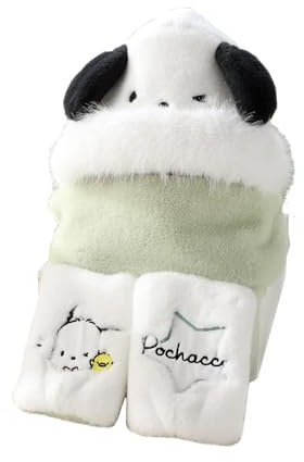 Roffatide Bonnet moelleux écharpe gants 3 en 1 multifonction chapeau d'hiver chapeau mignon femme fausse fourrure Sherpa capuche chapeau