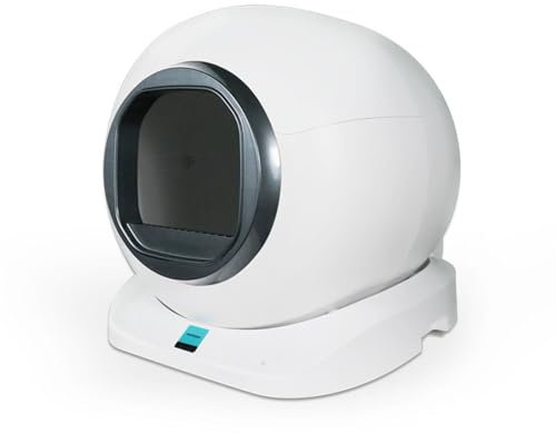 RayGenius Vassoio Autopulente per Gatti 65l Lettiera Automatica Extra Large con Controllo App Toilette Intelligente per Gatti Multipli Rimozione degli Odori,Grey