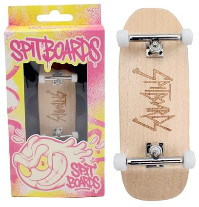 SPITBOARDS Oldschool Cruiser Pro tastiera da 34 mm, configurazione completa, legno a 5 strati preassemblato, camion professionali, ruote con cuscinetti in uretano morbido 60D, grafica di uso reale,