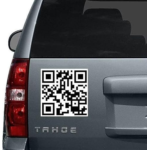 Individueller QR-Code-Aufkleber, personalisierbar, Vinyl, wasserdicht, 20,3 x 20,3 cm