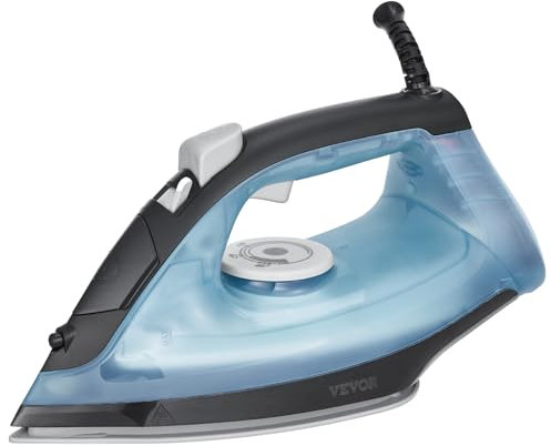 VEVOR Ferro da Stiro a Vapore 1600 W Ferro da Stiro per Vestiti, Spegnimento Automatico, Autopulente, Quattro Impostazioni di Temperatura, Riscaldamento Rapido, Antigoccia, per Stirare Vestiti a Casa