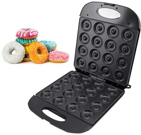 Maquina para Hacer Donas Donut Maker Máquina para Donuts Home Donuts, 1400W para Bocadillos de Desayuno Postres con Non Stick Hace 16 Donas (Enchufe de la UE 220V 60HZ)