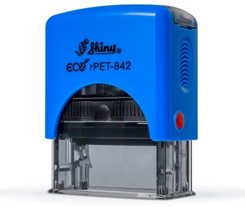 Personalisierter Stempel 38 x 14 mm für bis zu 3 Zeilen - mit eigenen Texten und Logos - Selbstfärbender Firmenstempel, Bürostempel, Adressstempel