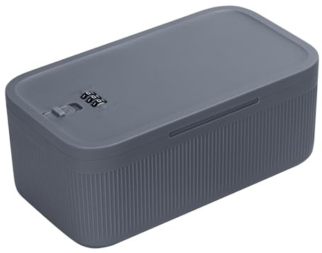 SKENGWEL Lockable Storage Container, Organizer Box with Combination Lock, Large Medication Lockable Container