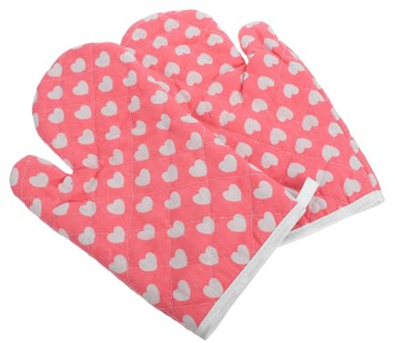 VERDANVERSE 2pcs Thickened Cotton Oven Mitts Ergonomic Scalding Kitchen Gloves for Baking Microwave and Oven Use Heat Resistant Cooking Gloves for Adults Reusable and Comfortable Fit