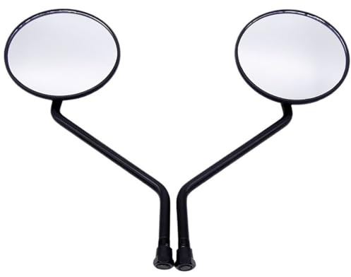 Specchietti Manubrio Specchietto retrovisore universale per moto, manubrio, estremità specchietti laterali rotondi in alluminio per per 1 paio, 10 mm