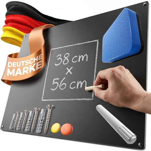 ARNAPURA Tableau Magnetique Mural 56 x 38 cm | Comprend un marqueur à craie liquide, une éponge, 2 aimants et un kit d'installation | Tableau Magnétique pour la cuisine, le bureau et la maison