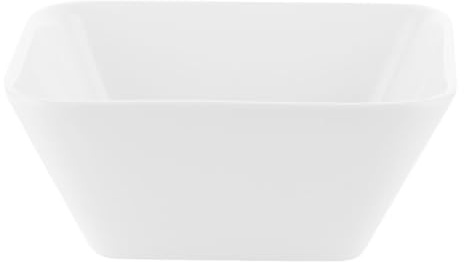 OSALADI Ciotola in Ceramica Quadrata 17,4 Cm Bianca per Insalata e Dessert, Contenitore Multifunzionale per Uso Domestico e Ristorazione, Stoviglie Resistenti per Frutta, Cibi e Buffet