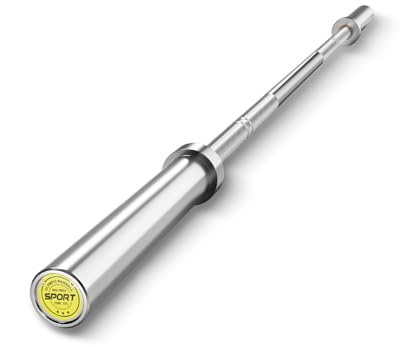 Olympia Langhantel Hantelstange 213cm Langhantelstange 50mm, 20Kg Profi Allrounder Zugstange, 454Kg Belastbar Weightlifting und Powerlifting Langhantel