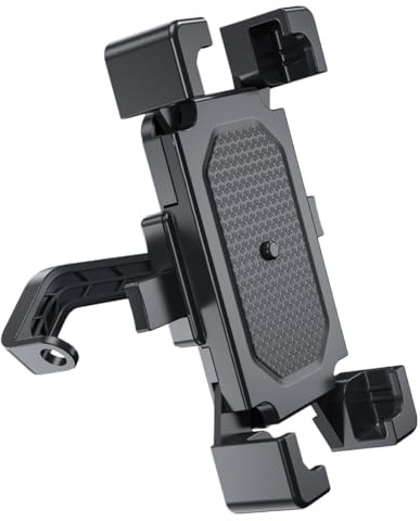 EXHUMKY Soporte de Teléfono para Bicicleta y Motocicleta Montaje en Espejo Retrovisor, Compatible Scooter y ATV, Material Resistente, Diseño Seguro para Uso en Carretera