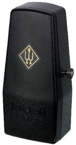 Wittner Metronom Taktell Junior Serie 820 - Kunststoffgehäuse - Ohne Glocke - Schwarz - Mechanisch zum Aufziehen - Keine Batterien erforderlich - Made in Germany