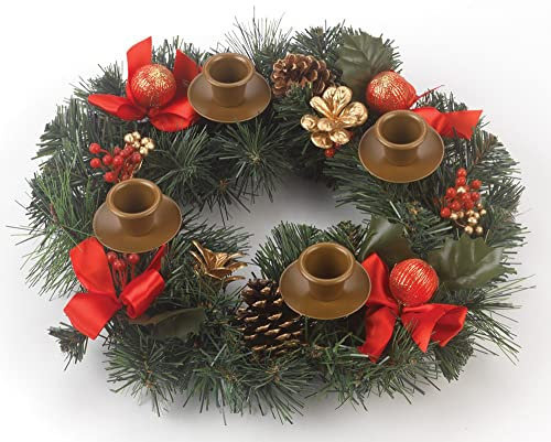 Red Ribbon & Berries Advent Wreath