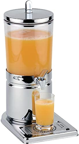 APS 10800 Saftdispenser -TOP FRESH-, 21 x 32 cm, H: 43 cm, 18/8 Edelstahl, SAN, 2 Kühlakkus