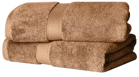 Superior Toallas de baño de lujo de 900 g/m², hechas de algodón peinado de larga calidad, juego de 2 toallas de baño de calidad de hotel y spa, oxidadas, 76 x 139 cm cada una