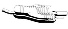 Auspuff Endschalldämpfer Auspuffanlage Endtopf original ERNST (054232) 940mm