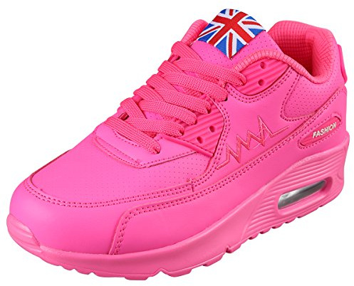 PADGENE Femme Homme Baskets Mode Chaussures Sport Course Sneakers Fitness Gym athlétique Multisports Outdoor Casual, Rose-04, 38 EU
