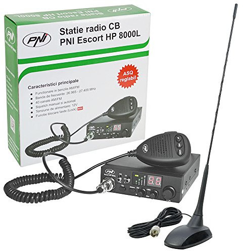 PNI ESCORT HP 8000L ASQ CB Radio Station with 48 Channels and Magnet Mount
