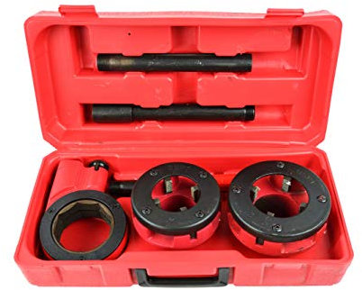 BSD Set Filiera per Tubi Idraulici - Kit Filettatura per Tubi Idraulici - 3 Pezzi - 3/2” e 2”