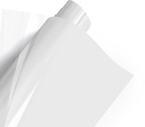 POLI-FLEX PREMIUM Flexfolie Meterware 53 Farben Textil-Bügelfolie, Breite:50 cm, Farbe:401 WHITE