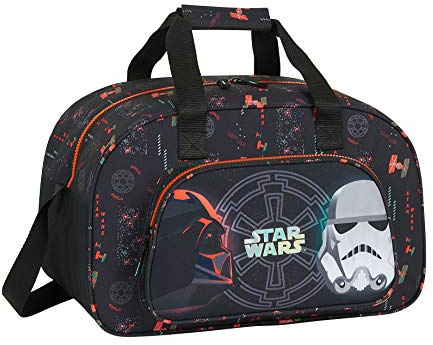 Safta 712101273, Bolsa De Deporte Unisex Niños, Negro/naranja, Talla Única