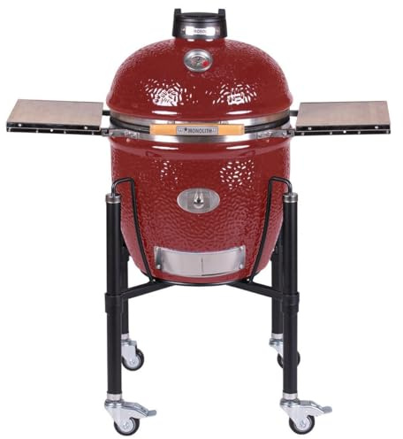 Monolith Kamado Grill Classic Pro Serie 2.0 - Rosso con telaio