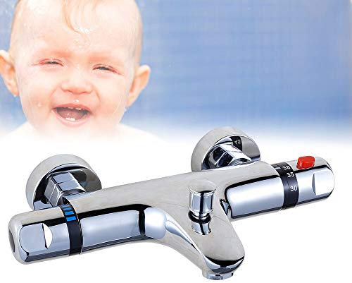 Chrom Wannenarmatur Thermostat Duschthermostat Mischbatterie Armatur Thermostat-Brausebatterie Thermostat Armatur Brausethermostat Brausearmatur Brausemischer Wannenbatterie Badezimmerarmatur