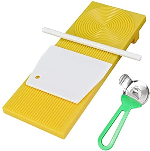 HUSHUI Tabla de plástico para macarrones para Pasta, Tabla de plástico para ñoquis, Herramienta para Hacer macarrones, Pasta y ñoquis, Cortador, Rodillo, Herramienta Manual de Cocina