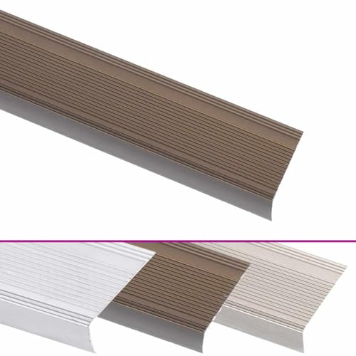 vidaXL Treppenkantenprofil in L-Form 5 Stk. Aluminium 100cm Braun, Treppenkante, Treppenprofil, Stufenprofil, Stufenkante, Treppenprofile