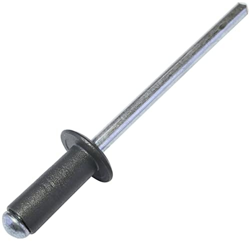 AERZETIX - C57140 - Satz von 50 Blindnieten blindniet Ø4x10 mm anthrazitgrau RAL 7016 - aus stahl aluminium - popnieten mit bruchfest stange - montage von metallteilen