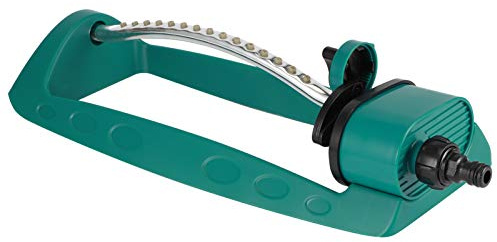 UPQRSG Irrigatore oscillante da giardino in metallo, 15 fori Garden Swing Wateloop Irrigatore, Irrigatore d'acqua per cortile, Strumento di irrigazione automatico per prato agricolo Campo di verdure