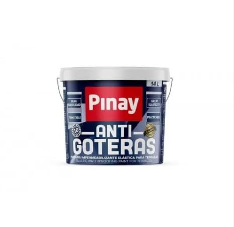 ANTIGOTERAS - Pintura impermeabilizante elástica a base de polímeros acrílicos y exenta de productos asfálticos. - PINAY (4 L - ROJO TEJA)