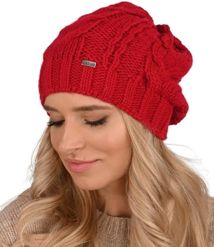 Alur Mütze Damen Beanie Wintermütze Strickmütze - Warme Elastisch Elegant Winter Mütze Eko - Weiches Garn Stilvoll Universell Warm