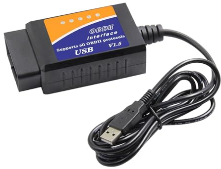 CGEAMDY OBD2 Scanner, OBDII USB Car Code Reader Scan Tool with CH340T Chip, Automotive Diagnostic Tester for PIC18F25K80, Vehicle Engine Fault Reset Adapter, Supports All OBD Ⅱ Protocols Auto