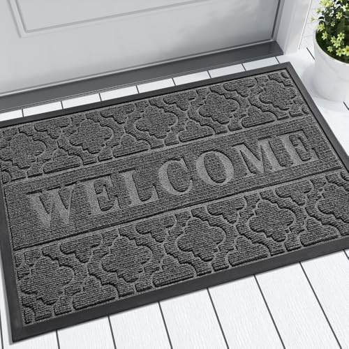 Yimobra Fußmatten – rutschfeste, waschbare, Strapazierfähige Türmatte für Haustüren, Flur, Büro – Dunkelgrau, 120 x 80 cm – ideal für außen und innen.
