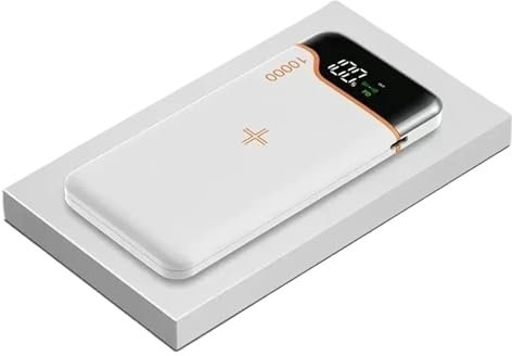 Power Bank Inalámbrico 20000mAh 22.5W Carga Súper Rápida 15W Gran Capacidad Compatible con iPhone Compatible con Xiaomi (Size : 20000mAh White)