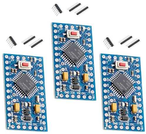 Pro Mini mit 5V Entwicklungsboard Binghe 3 Stück Mini Pro mit Chip P-ro Mi-NI 5V/16M Modul DC 5 V - 12 V 14 Digitale E/A-Stifte Kompatibel mit Arduino