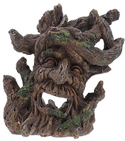 Milisten Decorazione Acquario Resina Stump Craft Accessorio Per Nascondiglio Gamberetti Adornamento Naturale Per Pesci e Rettili Per Acquari e Ufficio Materiale Sicuro e Vividamente