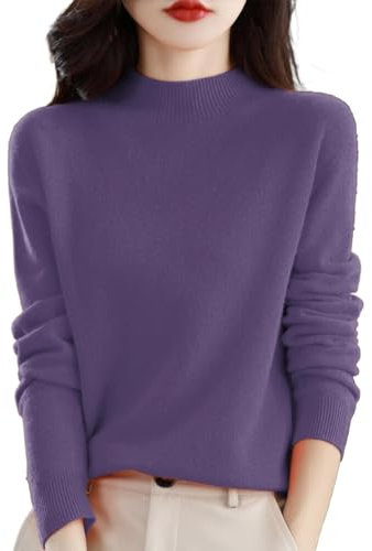 TEPTDirio Sweaters for Women UK Cashmere Ladies Jumpers Orange Jumpers Women V Neck Sweater Oversized Brown Jumper Ladies Jumper Black Womens Funnel Neck Jumper