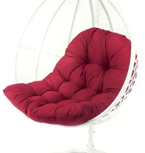 Kissen Für Eierstuhl, 120 * 80 Cm Hängesessel Kissen, Auflage Für Polyrattan/Rattan Hängeschaukel, Wasserdicht Und UV-beständig Sitzauflage Für Hängekorb -Runde Sitzkissen/Rückenkissen Für Hängesitz