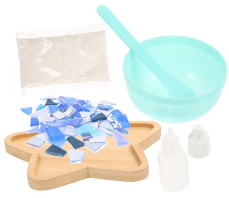 COHEALI 1 Set Sottobicchiere a Mosaico Decorazione Del Tappetino Della Tazza Portabicchieri Sottobicchieri Mosaico Fai Da Te Tessere Di Mosaico Per L'artigianato Sottopiatto Plastica