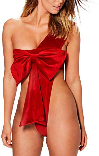 TianWlio Lingerie de Noël Sexy pour Femme Charmant Déguisement Christmas Adulte Nuisettes Vêtements de Nuit Ensemble Sexy Babydoll Coquine Hot Costume
