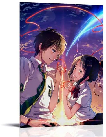 ZCHLATGDE Your Name Kimi No Na Wa Anime (1) Póster Pintura Decorativa Lienzo Arte de Pared Salón Póster Dormitorio Pintura, Arte de Pared Impresión de Imagen Moderna Decoración de Habitación Familiar
