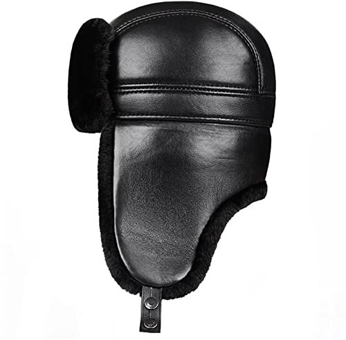 LVUNZJCA Wintermütze für Herren Männer Frauen Wintermütze Ledermütze Outdoor-Aktivitäten(L)