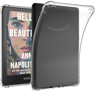 Miimall Kompatibel med Kindle Colorsoft Signature Edition/Kindle Paperwhite 7 tum 2024 klart fodral, [droppskydd], mjuk TPU ultratunn lätt repskydd för Kindle Colorsoft