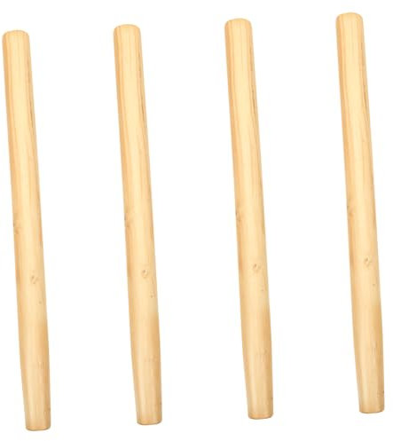 POPETPOP 4pcs Hardwood Wooden Handles for Garden Tools Replacement 35-40cm Long and Shovel Handles for Landscaping and Outdoor Use