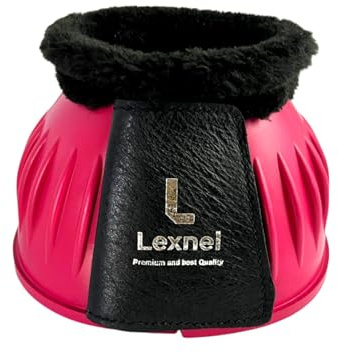 LEXNEL Parastinchi in gomma per cavallo, protezione e comfort superiori per zoccoli (1 paio), rosa, XL
