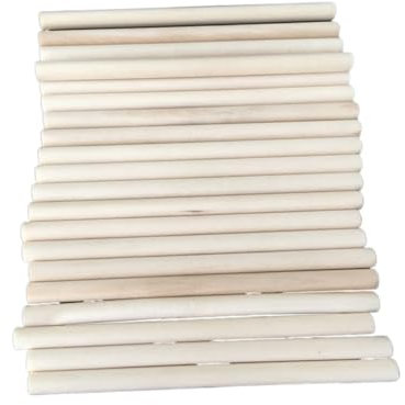 JEWEDECO 50stücke Holzstäbchen Runde Holzstäbe Für Bastelprojekte Langlebiges Baumaterial Für Modellbau Für Kreative -arbeiten