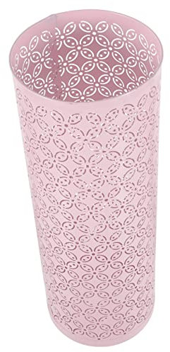 Alipis Umbrella Stand Umbrella Storage Bucket Metal Iron Round Pink Clover Pattern Stable Organizer for Entryway Hotel Restaurant Indoor Use